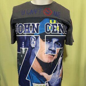 John Cena You can't see me Word Life! Boy's Gray Shirt XL 14/16